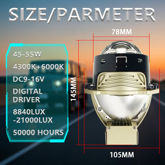 YIYOU/3.0寸led双光透镜 远近一体
